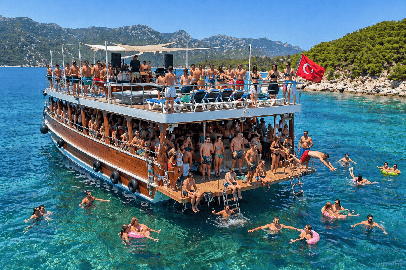 Marmaris Yagna Boat Tour (Adults only)